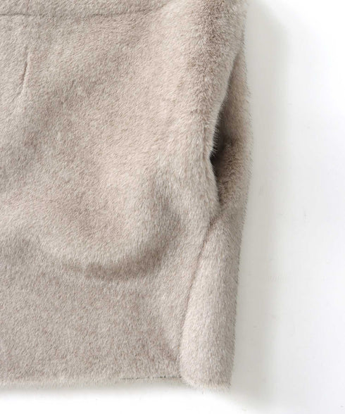 エコラクーンファーショートジレ