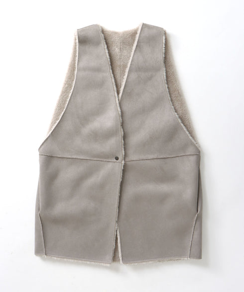 エコラクーンファーショートジレ