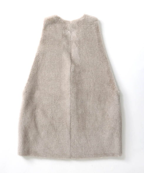 エコラクーンファーショートジレ