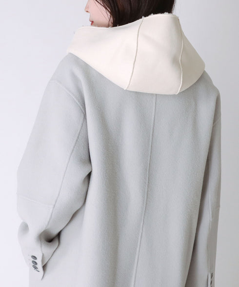 エコムートンリバーシブルフード付きストール