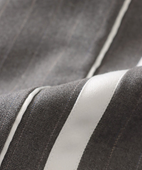 サイドラインベルテッドストレートパンツ/ストライプ