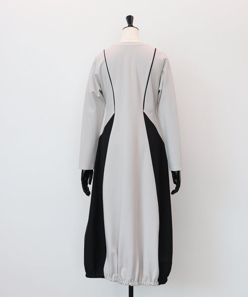 バルーンシルエット・コンビワンピース