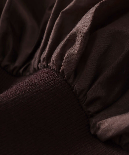 リバーシブルニットコンビバルーンワンピース