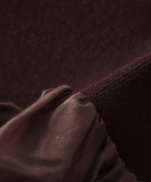 リバーシブルニットコンビバルーンワンピース