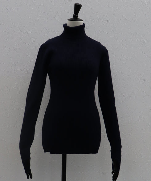 ウールカシミヤ リブタートル