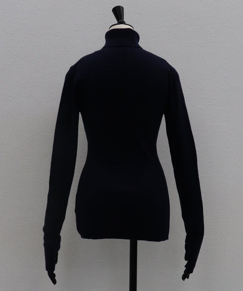 ウールカシミヤ リブタートル