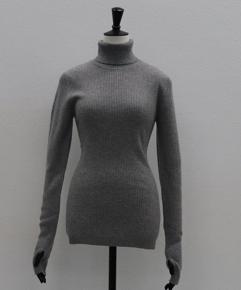 ウールカシミヤ リブタートル