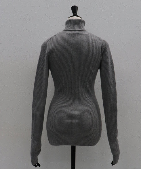 ウールカシミヤ リブタートル