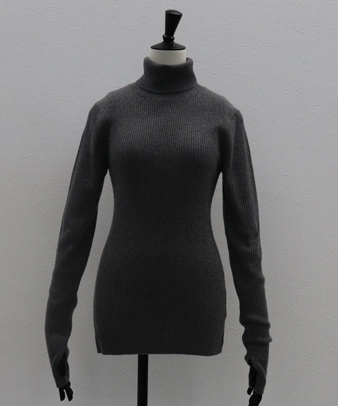 ウールカシミヤ リブタートル