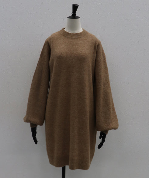 ビスチェ付きアルパカニットワンピース