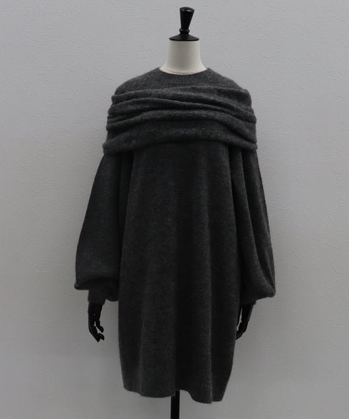 ビスチェ付きアルパカニットワンピース