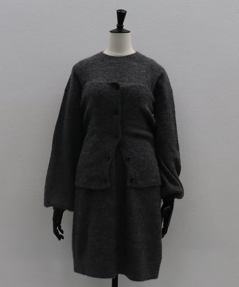 ビスチェ付きアルパカニットワンピース