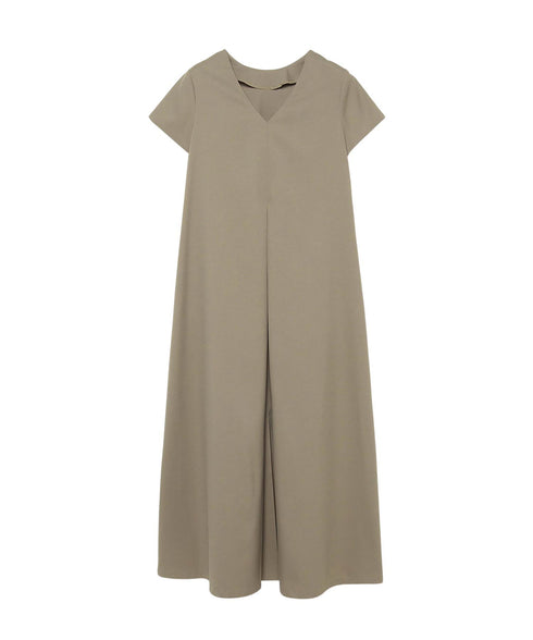 2WAY チビ袖ロングフレアーワンピース