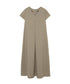 2WAY チビ袖ロングフレアーワンピース