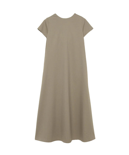 2WAY チビ袖ロングフレアーワンピース