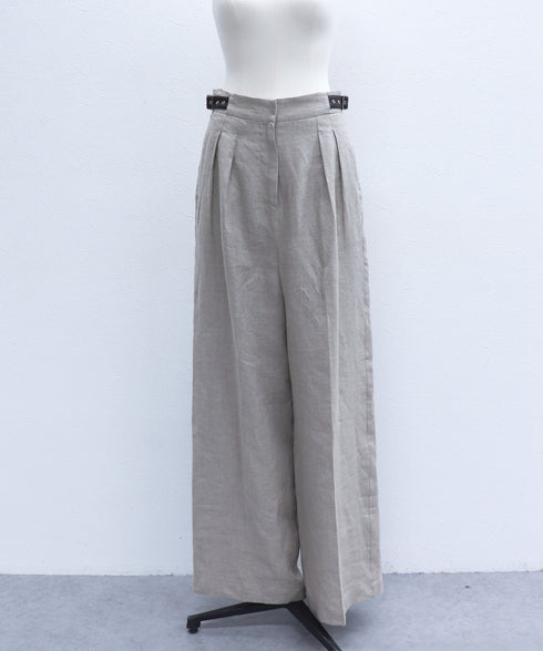 LINENサイドベルトパンツ