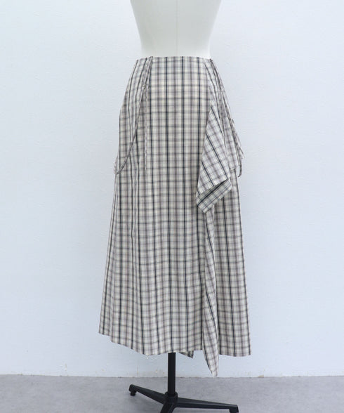 CHECKアシンメトリースカート