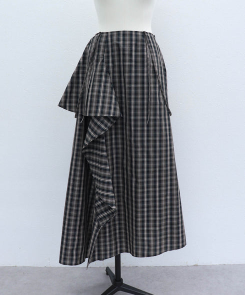 CHECKアシンメトリースカート