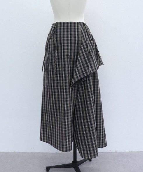 CHECKアシンメトリースカート