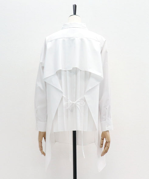 バックプリーツデザインシャツ