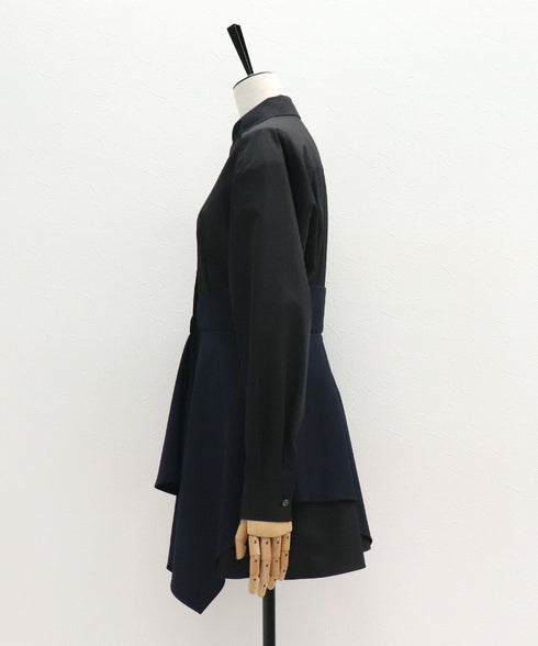 ドッキングペプラムシャツ