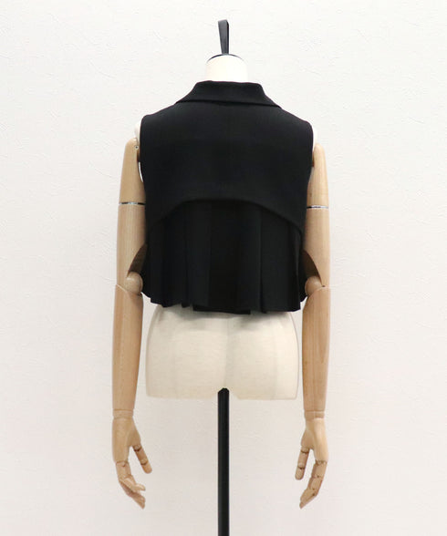 バックプリーツクロップドジレ