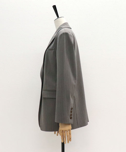 ピークドラペルテーラードジャケット(ストライプ)