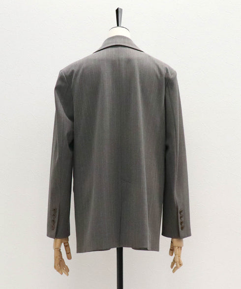 ピークドラペルテーラードジャケット(ストライプ)