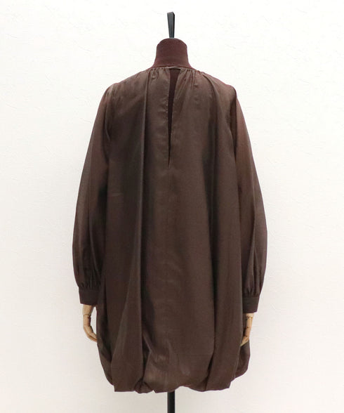 リバーシブルニットコンビバルーンワンピース