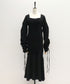 ニットドッキングギャザーワンピース
