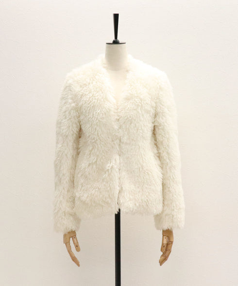 プードルファーカーディガンジャケット