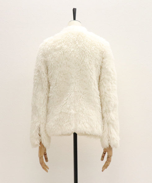 プードルファーカーディガンジャケット