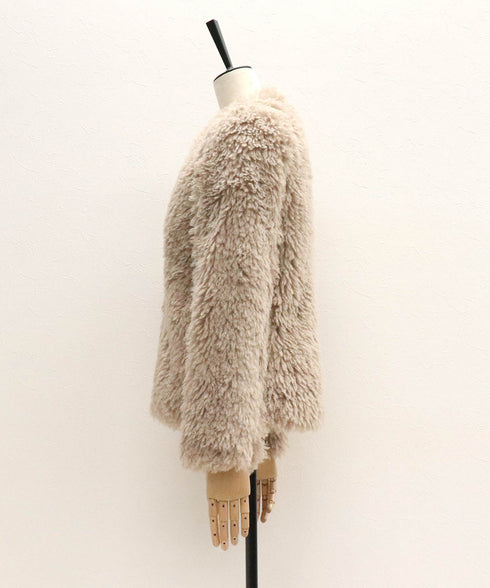 プードルファーカーディガンジャケット