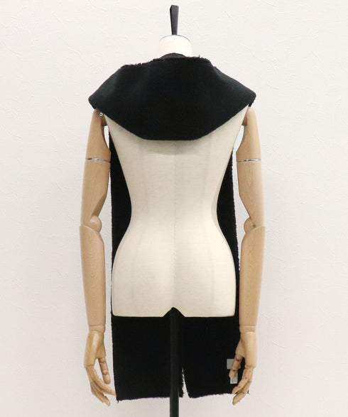 エコムートンリバーシブルフード付きストール