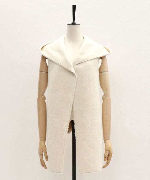 エコムートンリバーシブルフード付きストール