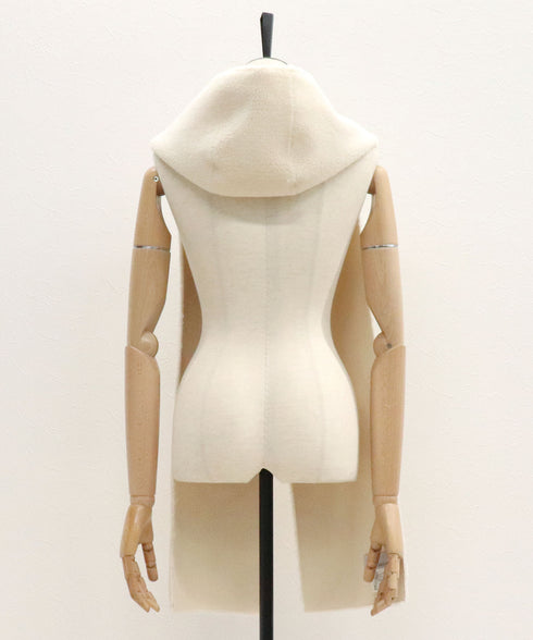 エコムートンリバーシブルフード付きストール