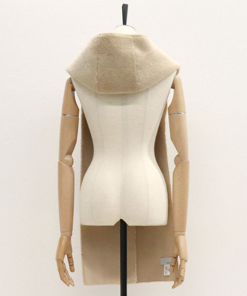 エコムートンリバーシブルフード付きストール