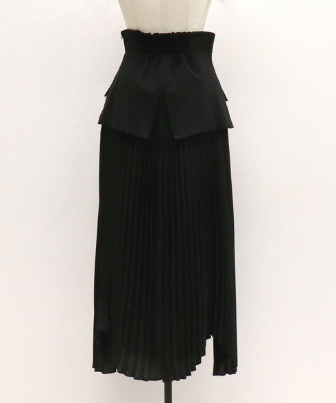 ハイウエストコルセットプリーツスカート