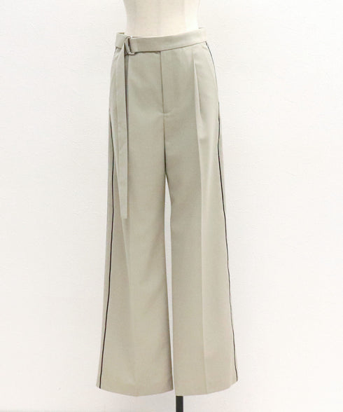 サイドラインベルテッドストレートパンツ