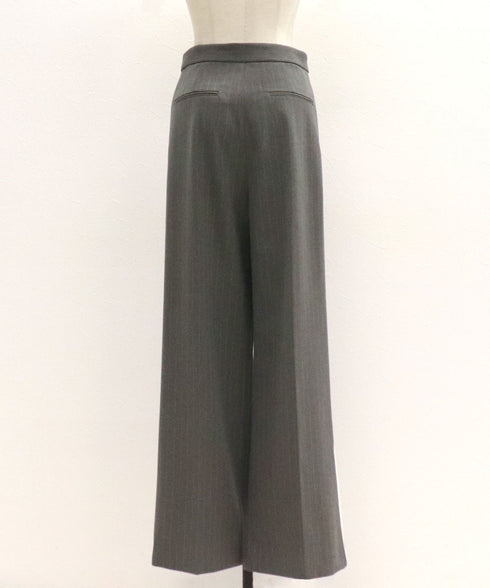 サイドラインベルテッドストレートパンツ/ストライプ