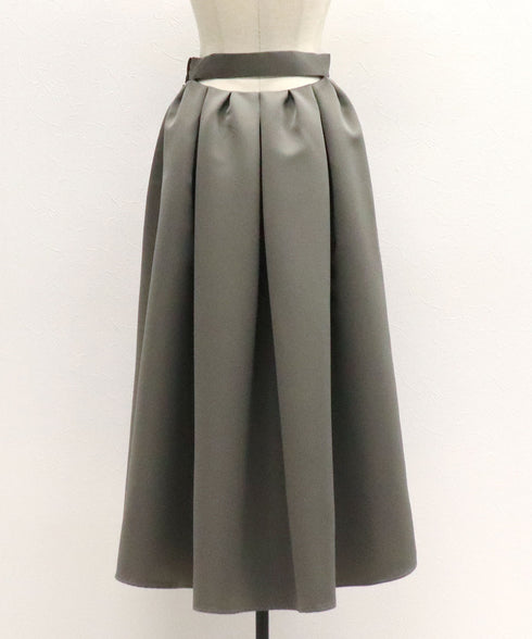 ヘビーサテンバックトレーンカットスカート