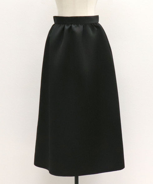 ヘビーサテンバックトレーンカットスカート