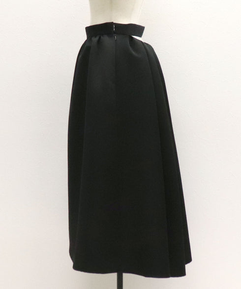 ヘビーサテンバックトレーンカットスカート