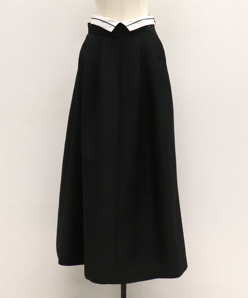 2WAYターンバックハイウエストマキシスカート