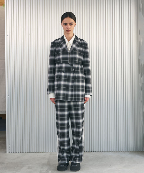 オンブレチェック・テーラードジャケット