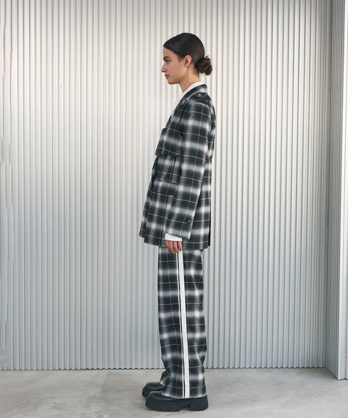 オンブレチェック・テーラードジャケット