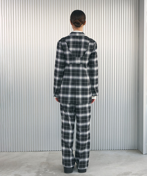 オンブレチェック・テーラードジャケット