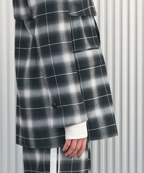 オンブレチェック・テーラードジャケット