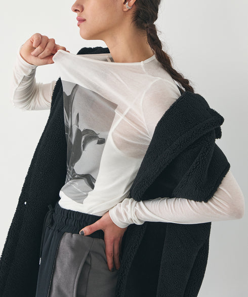 リバーシブル・フェイクムートンテーラードジレ