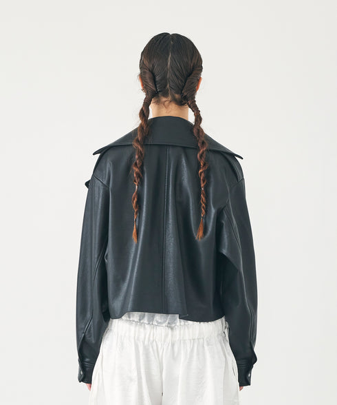 マットレザー・ライダースブルゾン